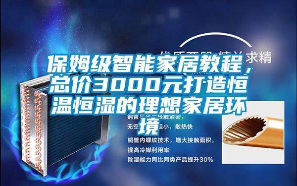 保姆級智能家居教程，總價3000元打造恒溫恒濕的理想家居環境